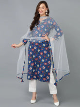 Women Cotton Blend Floral Printed Kurta-VKSKD1720